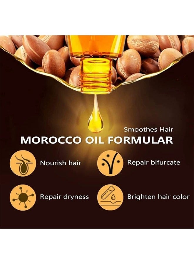 موروكان أويل زيت الشعر المغربي العلاجي، سيروم زيت الأركان الأصلي، يغذي الشعر المجعد، بلسم لتحسين نعومة ولمعان الشعر، لجميع أنواع الشعر 100 مل - Image 5